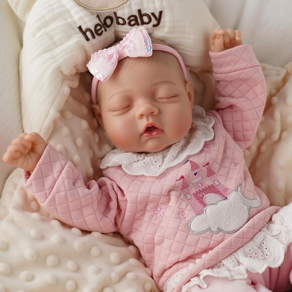 🆕17inch Full Body Vinyl Newborn Baby Dolls Poseable Limbs Sweet Smile Doll Girl - Picture 7 of 9